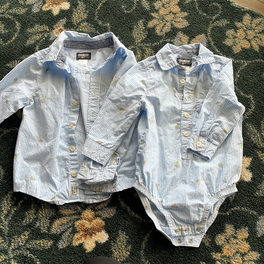 18M & 4T Matching Dress Shirts